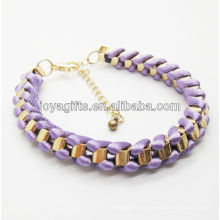 Bracelete de amizade de cor roxa nova de design roxo